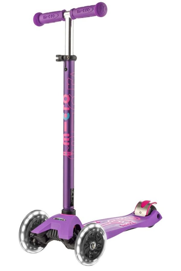 Patinete Maxi Deluxe Lila LED